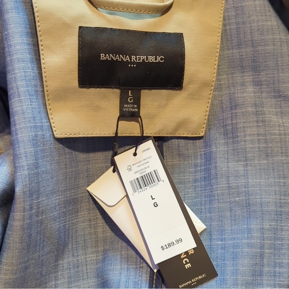 NWT Banana Republic Classic Tan Double-Breasted Men's Coat - Picture 4 of 4